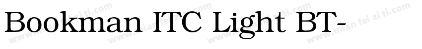 Bookman ITC Light BT字体转换
